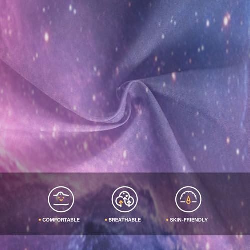 Boccsty Purple Space Galaxy Pattern Boy Summer Shorts Sets Hawaiian Toddler Boys T-Shirt & Pants 2 Pcs 3T4