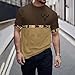 Mens T Shirts Short Sleeve Western Print Golf for Men Crewneck Sweatshirt Sports Gear Athletic Football Workout Active Wear Vintage Graphic Tees 01#,Khaki,L
