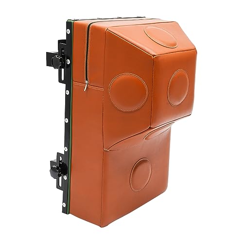 Wall Mount Boxing Machine Height Adjustable Boxing Bag Boxing Training Wall Target for Training Uppercuts, Hooks, Knees, Elbows Brown,15.75 * 11.81 * 27.58 Inch