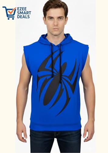 Blue Scarlet Spider Hoodie I Pullover Sleeveless Fashion Hoodie I Casual Wear Hooded2