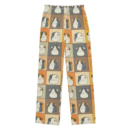 Pajama Bottoms, Guinea Pig Pattern Sleeping Pant Lounge Wear Elastic Waist Pajamas Long Pants Sleepwear Pjs