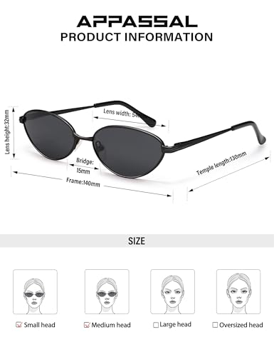 Retro Oval Cat Eye Sunglasses for Women, Vintage Metal Frame with Spring Hinge, Trendy Fashion Glasses AP3730