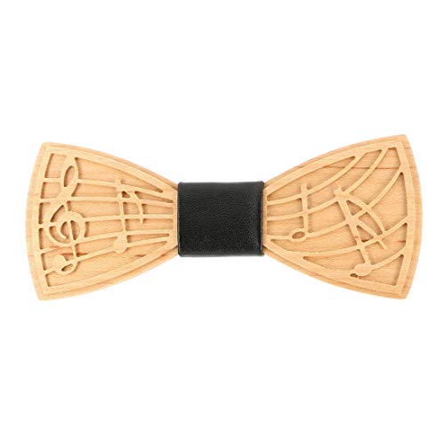 Noeud papillon bois partition musique relief haut de gamme