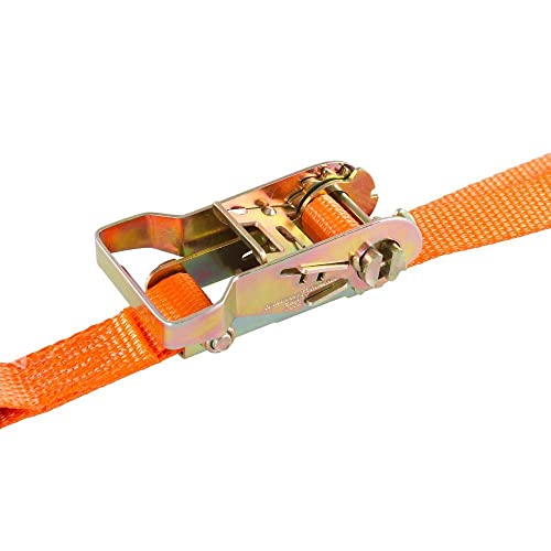 1" x 72" Orange Ratchet and Cam Buckle Tie-Down Straps (2-Ratchet, 2-Cam) - Thumbnail 2