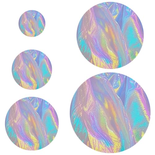 5 Pcs can covers lids reusable in 5 Size Food Storage Covers for Fruits Food Leftover Dough Bread Proofing Neon Colored Acid Abstract