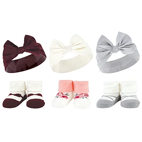 Bandeau cheveux bébé fille Hudson Baby et chaussettes douces anti-marques