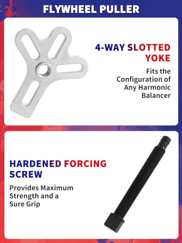 image for Punmew Harmonic Balancer Puller 46pcs Steering Wheel Puller Flywheel R