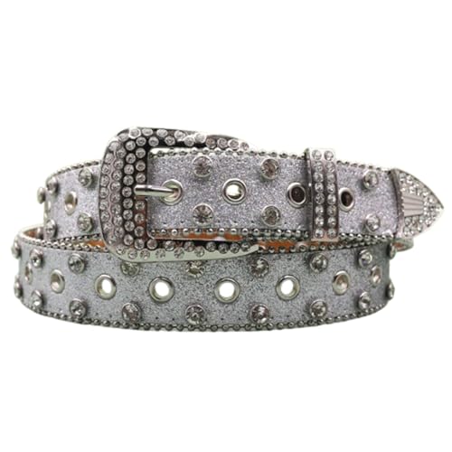 Ceinture Gothique Punk Œillets Strass Clouté Tendance Mode Fille