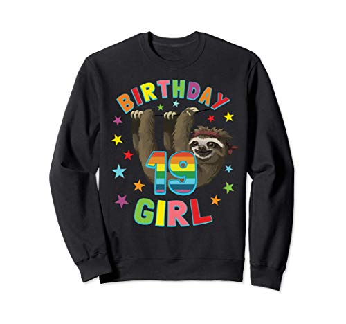 Chica 19 cumpleaños 19 años Regalo de fiesta Mujeres Pereza Sudadera
