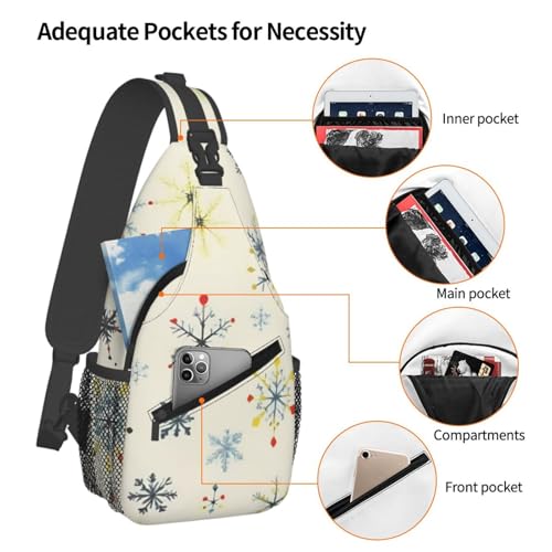 Mochila cruzada con estampado geométrico para viaje y senderismo miniatura 4