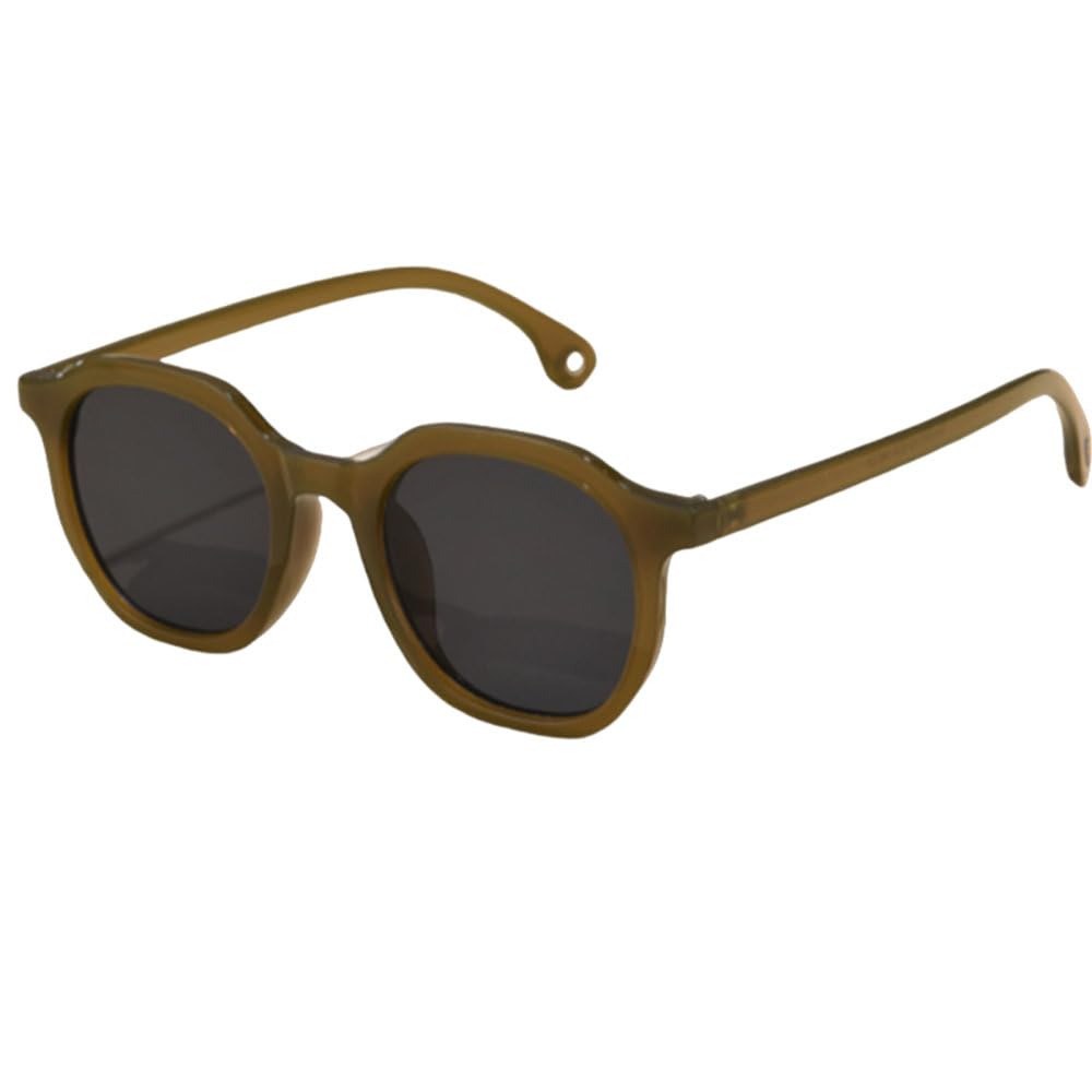 Lunettes de soleil ovales à la mode vintage vert léopard