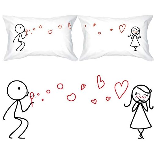 BOLDLOFT from My Heart to Yours Couples Pillowcases- Couples Gifts His and Her Gifts for Girlfriend Wife