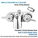 Bathcock Clawfoot Tub Shower Diverter Kit, 3 3/8