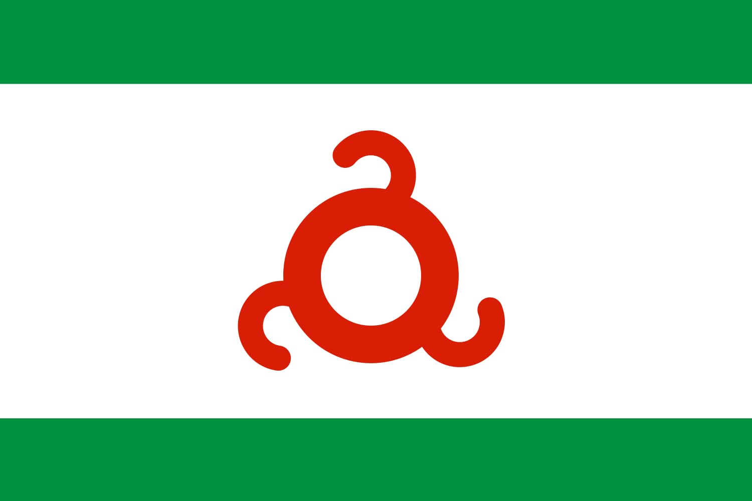 Drapeau Small Ingushetia de 70x100cm pour mât paysage de 0.7m²