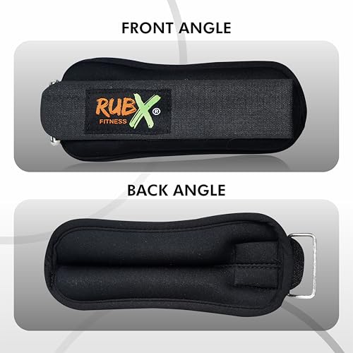Image of RUBX Ankle Weights 0.5kg X2 Pcs Wrist Strap For Gym AnkleWeight Cuff 0.5kgs Leg Weight For Men & Women Weights For Legs For Training, Workout Unisex Weight Neoprene Resistance 0.5kg X 1 Pair