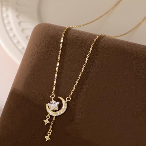 Collar de estrella de luna para el día a día y eventos de moda 5
