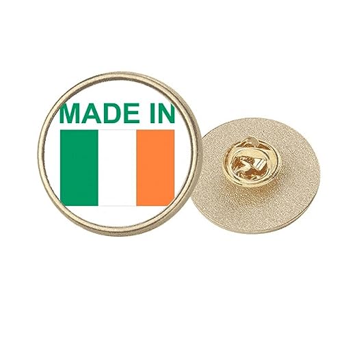 Broche Irlande Country Love en métal doré taille M pour afficher votre passion celte