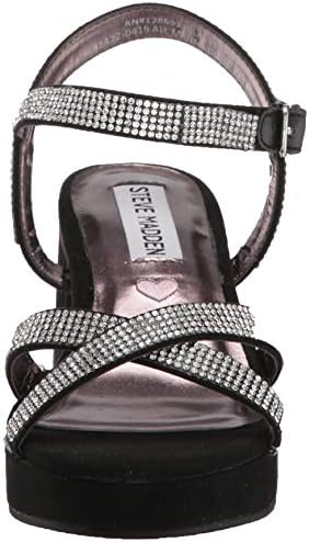 Steve Madden Girls Shoes Classy Heeled Sandal, Black, 4 US Unisex Big Kid | Image 1