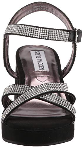 Steve Madden Girls Shoes Classy Heeled Sandal, Black, 7 Us Unisex Big Kid #TOP1