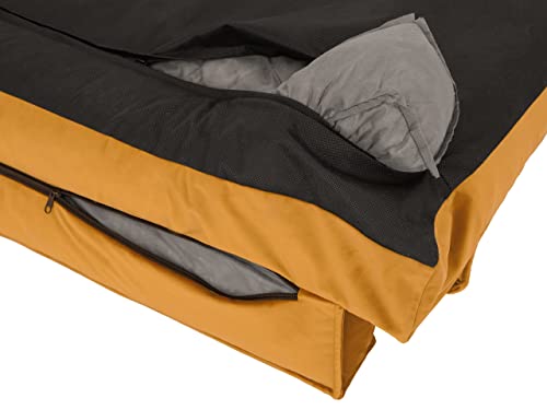 DOGGY Hundebett Haustierbett Hundeliegen Hundecouch Liegen Hundekissen Bett Sofa Hundekorb Tierbett Hundesofa Matratze Schlafplãtze, Gelb, 120 x 77 cm