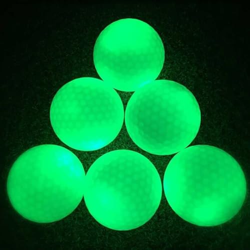 Balles de golf lumineuses LED pack de 6 pour entraînement de nuit