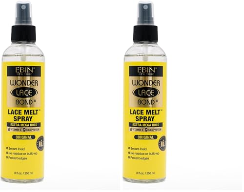 Image of WONDER LACE BOND Lace Melt Spray - Original 8 fl.oz. /250ml | Flawless,Natural, and Seamleass finish, No Reside, Long Lasting Formula with Protecting Edges, Perfect for wigs (Pack of 2)
