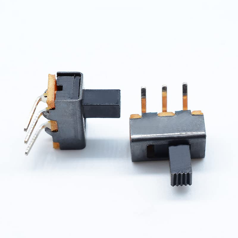 10PCS On-On 2 Position 1P2T SPDT PCB Mount Vertical Slide Switch 3 Pin 3MM 4MM 5MM 6MM Height - (Color: 6mm)