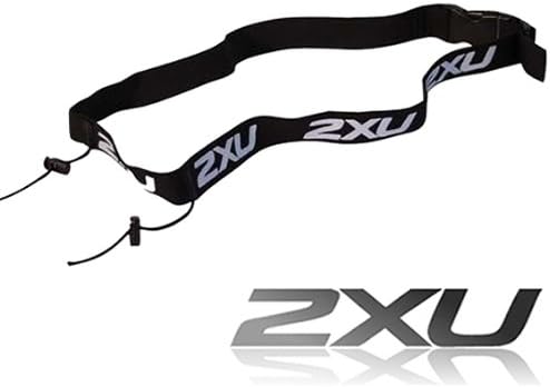 2XU(ツータイムズユー) UA1149g トライアスロンやマラソンレースのゼッケン取付に便利 レースベルト 黒 Black 並行輸入品