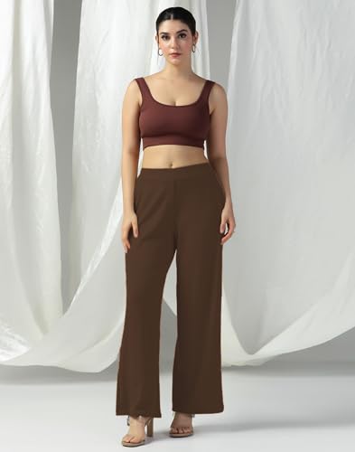 Image of Selvia Women's Lycra Straight Korean Style Trouser, Regular Fit Casual Pants