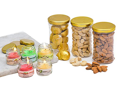 Image of NUTRI MIRACLE Festive Dry Fruits Chocolate Gift Pack With Candles | Diwali Goodies For Business Corporate | Diwali Greeting Card.