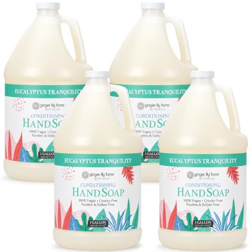 Ginger Lily Farms Botanicals Hand Soap, 128oz/4pk, Eucalyptus Tranquility
