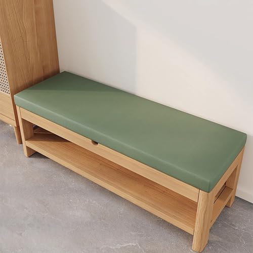 Leather Bench Cushion Pad for Kitchen & Home - Non-Slip Seat Cover for Dining Chairs & Indoor Furniture Removable Zippered Swing Cushion Comfortable Upholstered Seat Pad