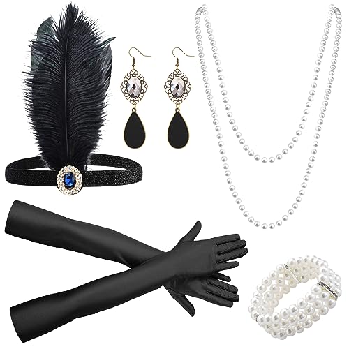 TYXHXTF 1920s Flapper Great Gatsby Accessories, 1920 Accessories, Roaring 20's Theme