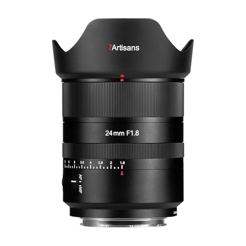 7artisans AF 24mm F1.8 L�}�E���g �t���T�C�Y �P�œ_�����Y (�������K�i�E���[�J�[2�N�ۏؕt) �I�[�g�t�H�[�J�X ����a STM �L�p�����Y �������� �|�[�g���[�g ���i�K�i�胊���O Vlog�B�e���� ���������Y �u���b�N ���H��
