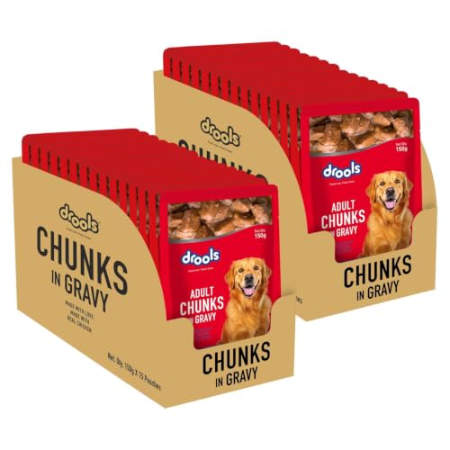 Drools Adult Wet Dog Food 4.5 kg (150g X 30) Pack of 30 | Real Ch...