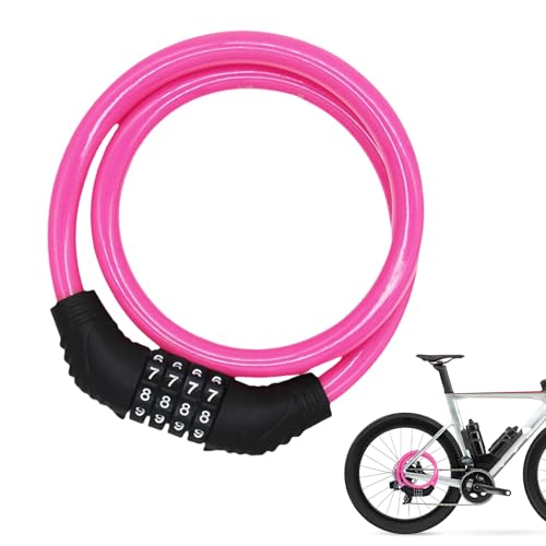 Candado de combinación para bicicleta, diseño antirrobo resistente, construcción de acero, cable flexible, seguridad de bicicleta de montaña, carretera, motocicleta, bicicleta, protección para viajes