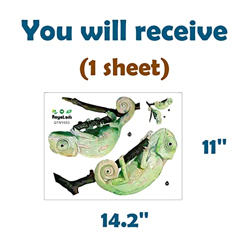 Royolam Chameleons Wall Decal Nursery Lizard Animal Wall Sticker Removable Peel And Stick Waterproof Wall Art Decor Stickers For Kids Baby Classroom Preschool Living Room Playing Room Bedroom School (Chameleon-B) #TOP3