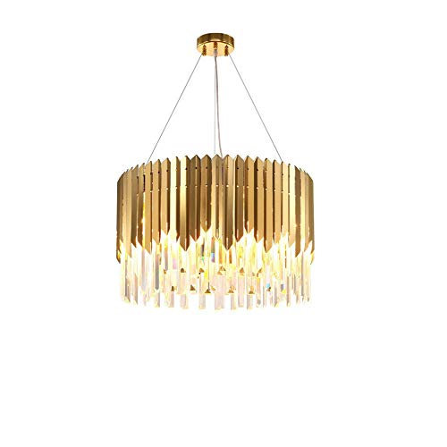Lustre en cristal moderne doré 40x28 cm pour salon