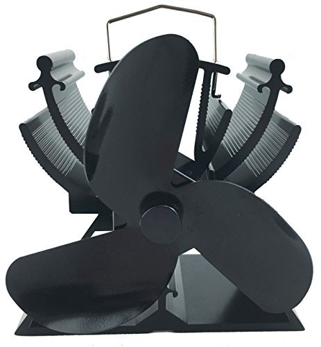 13 cm High, Mini Heat Powered Furnace Fan for Small Space Wood/Log Burner – Environmentally Friendly black