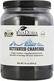 Viva Doria Virgin Activated Charcoal Powder, Hardwood Derived, Food Grade, 16 Oz, (1 Pound)