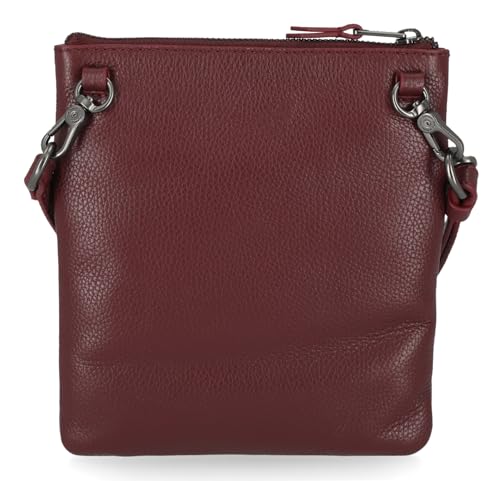 Harley-Davidson Women's Classic Leather Crossbody Adjustable Shoulder Bag - Red3