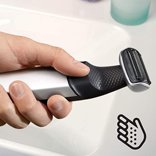Philips Body Groomer, Series 5000 Showerproof with Back Reaching Attachment and Skin Comfort System, Corded and Cordless Use - BG5020/13, UK plug