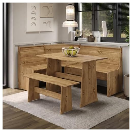 Charming Solid Wood Corner Dining Set