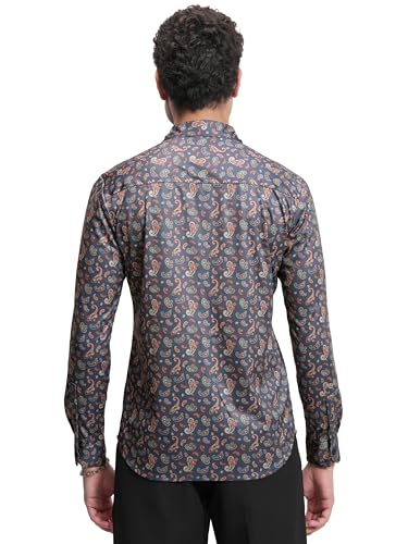 Image of Highlander Men's Shirt | Paisley Print | Slim Fit | Button Closure | Elegant & Bold for Special Occasions | Shirt for Man | Men Shirts | Casual Shirt for Men
