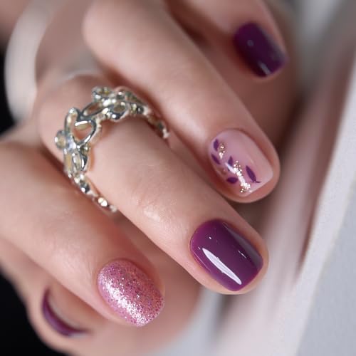 Image of CurvLife Extra Short Square Press On Nails, Green, Velvet Vine, Soft Gel