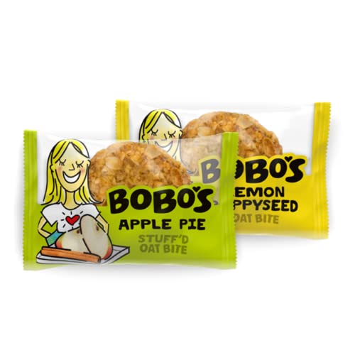 Bobo's Fruit Bite Variety Pack, Apple Pie Bites (15 Bites) and Lemon Poppyseed (15 Bites) (Fruit Bites)