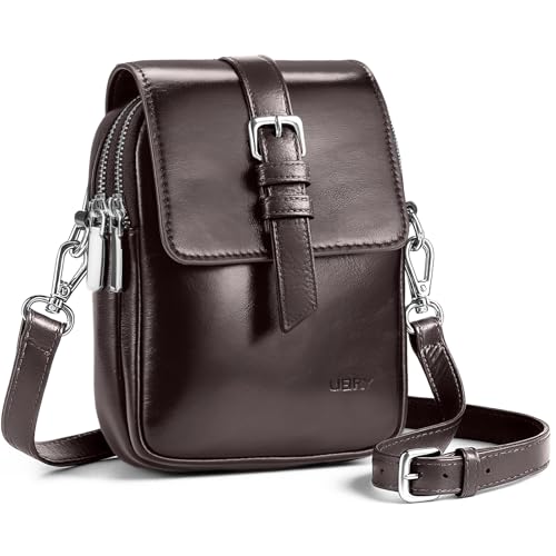 Image of Genuine Leather Crossbody Bags for Women, Small Crossbody Bag for Women,Phone Purses with Adjustable Strap for Travel