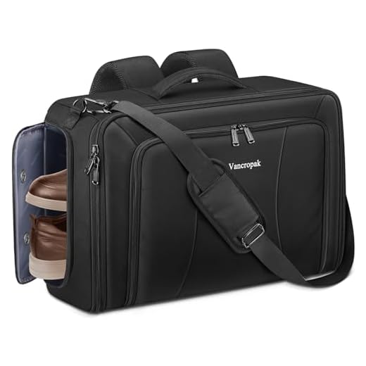Best luggage for mens wearing suits Vancropak Convertible Garment Bag
