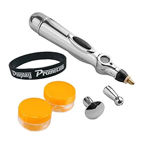 Electronic Acupuncture Pen with 3 Different Heads, Electric Meridian Energy Body Massager Pain Relief Therapy Instrument Cover