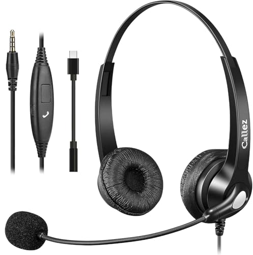 Casque stéréo 3.5 mm pour PC et téléphone portable Callez avec micro réduction de bruit